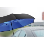 Weatherproof, reversible umbrella made of 190T, Ø 102 royal blue colour second ambient view