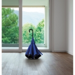 Weatherproof, reversible umbrella made of 190T, Ø 102 royal blue colour fourth ambient view