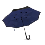 Weatherproof, reversible umbrella made of 190T, Ø 102 royal blue colour main view