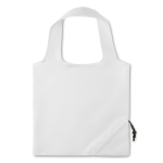 Foldable shopping bag, for promotions in polyester, 190T white colour