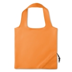 Foldable shopping bag, for promotions in polyester, 190T orange colour