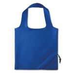 Foldable shopping bag, for promotions in polyester, 190T royal blue colour