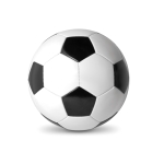 Football made of PVC as a promotional item white/black colour