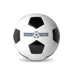 Football made of PVC as a promotional item white/black colour main view