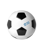 Football made of PVC as a promotional item white/black colour view with print area