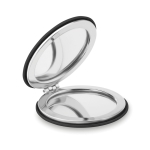 Pocket mirror with magnetic closure for promotions black colour