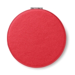 Pocket mirror with magnetic closure for promotions red colour third view