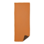 Absorbent microfiber towel for sports and fitness orange colour