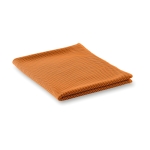 Absorbent microfiber towel for sports and fitness orange colour second view