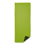 Absorbent microfiber towel for sports and fitness lime colour