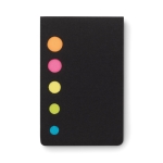 Fun, colourful sticky note pad as a promotional gift black colour second view