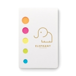 Fun, colourful sticky note pad as a promotional gift white colour main view