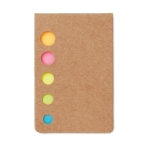 Fun, colourful sticky note pad as a promotional gift beige colour second view