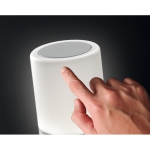 Speaker with Bluetooth and 6-colour LED lighting white colour third photographic view