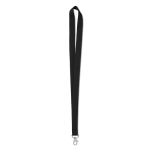 Economical, lanyard with lobster clasp for employees black colour