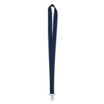 Economical, lanyard with lobster clasp for employees blue colour