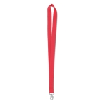 Economical, lanyard with lobster clasp for employees red colour