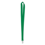 Economical, lanyard with lobster clasp for employees green colour