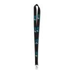 Economical, lanyard with lobster clasp for employees view with print area