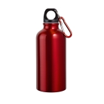 Small coloured aluminium bottle carabiner, 400 ml, red colour