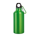 Small coloured aluminium bottle carabiner, 400 ml, light-green colour