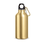 Small coloured aluminium bottle carabiner, 400 ml, gold colour