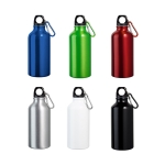 Small coloured aluminium bottle carabiner, 400 ml, various colours