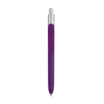 Affordable ballpoint pen with chrome tip and blue ink violet colour first view