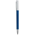 Metal-effect pen rotating and blue ink blue colour