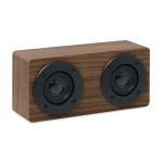 Elegant wooden speaker with amplifier as a promotional gift brown colour