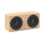 Elegant wooden speaker with amplifier as a promotional gift wood colour