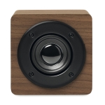 Affordable wireless wooden speaker with amp brown colour second view