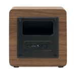 Affordable wireless wooden speaker with amp brown colour third view