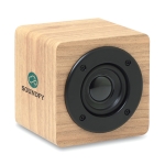 Affordable wireless wooden speaker with amp wood colour main view