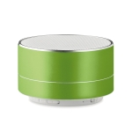 Elegant Bluetooth speaker made of aluminium lime colour