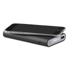 Wireless charging power bank with rubberized finish, 8,000 mAh black colour second view