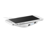 Wireless charger for smartphones white colour fourth view