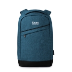 Laptop backpack made of polyester with USB port, 13'' blue colour fifth main view