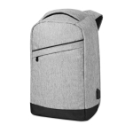 Laptop backpack made of polyester with USB port, 13'' grey colour