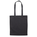 Coloured cotton shopping bag, 140 g/m2 black colour