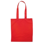 Coloured cotton shopping bag, 140 g/m2 red colour