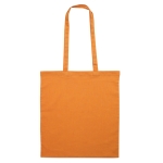 Coloured cotton shopping bag, 140 g/m2 orange colour