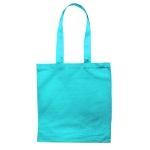 Coloured cotton shopping bag, 140 g/m2 turquoise colour