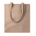 Coloured cotton shopping bag, 140 g/m2 sand colour