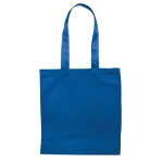 Coloured cotton shopping bag, 140 g/m2 royal blue colour