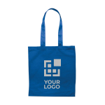 Coloured cotton shopping bag, 140 g/m2 royal blue colour view with print area