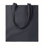 Coloured cotton shopping bag, 140 g/m2 ultramarine blue colour