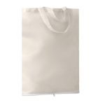 Cotton shopping bag, foldable, 100 g/m2 white colour third view