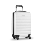 Hard-shell cabin trolley with combination lock white colour