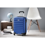 Hard-shell cabin trolley with combination lock royal blue colour main ambient view